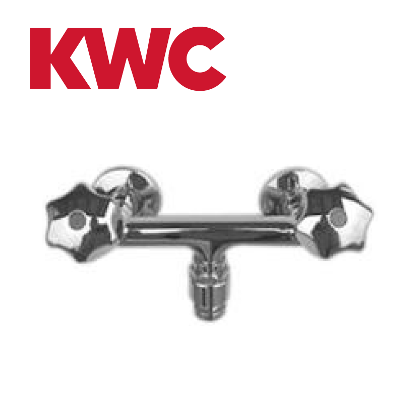 KWC Gastro K.24.42.00.000C76 Gastronomie-Zweigriff-Wandarmatur mit Schlauchanschluss 1/2"