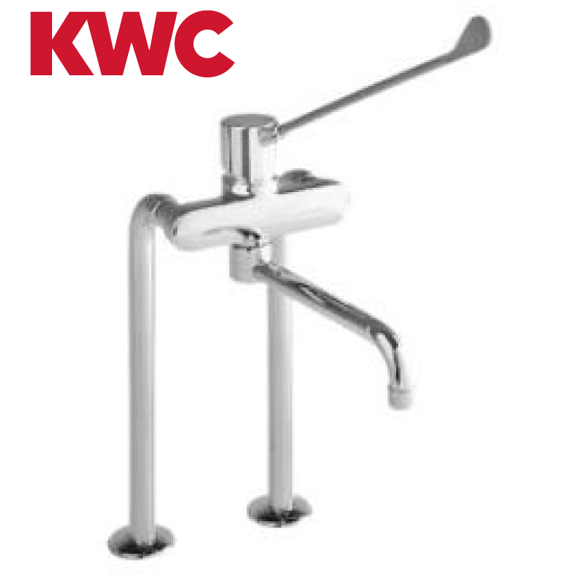 KWC Gastro K.24.62.44.000B87 Gastro Spültisch-Armatur mit langem Hebel - Auslauf kurz - Zweiloch
