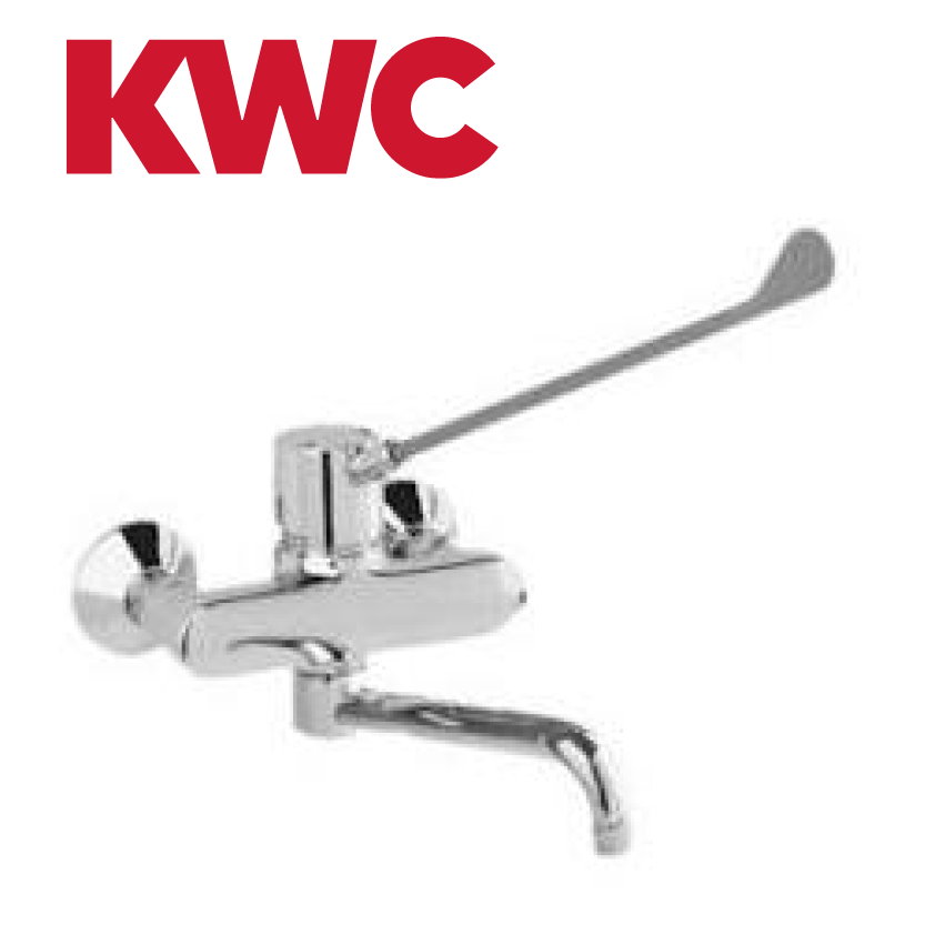 KWC Gastro K.24.62.14.000B91 Gastro-Wandarmatur Einhebelmischer mit langem Hebel - Auslauf kurz