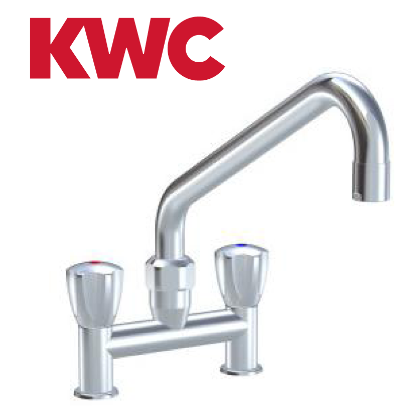 KWC Gastro K.24.42.E4.000C35 3/4" Zweigriffarmatur - Zweiloch - stark erhöhter Auslauf