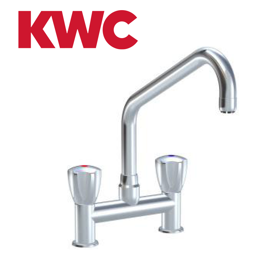 KWC Gastro K.24.42.K1.000C34 1/2" Zweigriff-Gastronomiearmatur - Zweiloch - nieder - gerade