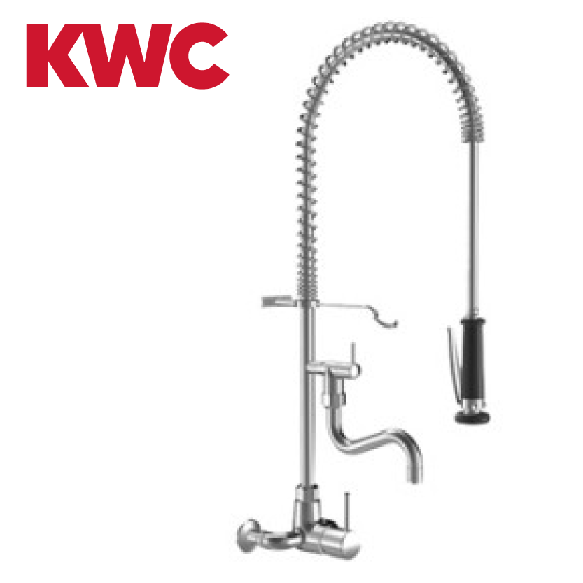 KWC 24.502.164.000 Gastro Wand-Geschirrbrause mit Schwenkauslauf - Einhebelmischer