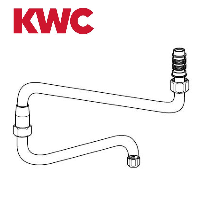 KWC Gastro Z.503.683.000 Doppelgelenk-Schwenkauslauf unten für KWC Gastro-Armaturen